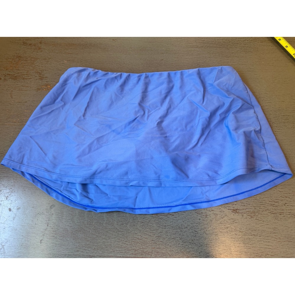 Island Escape Blue Swim Skirt with Built-in Brief Size 10 760041